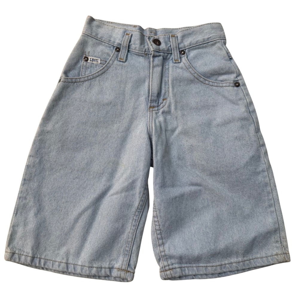 Lee Kids Vintage Loose Fit Denim Shorts Light Wash Size 8 Waist 22 NET